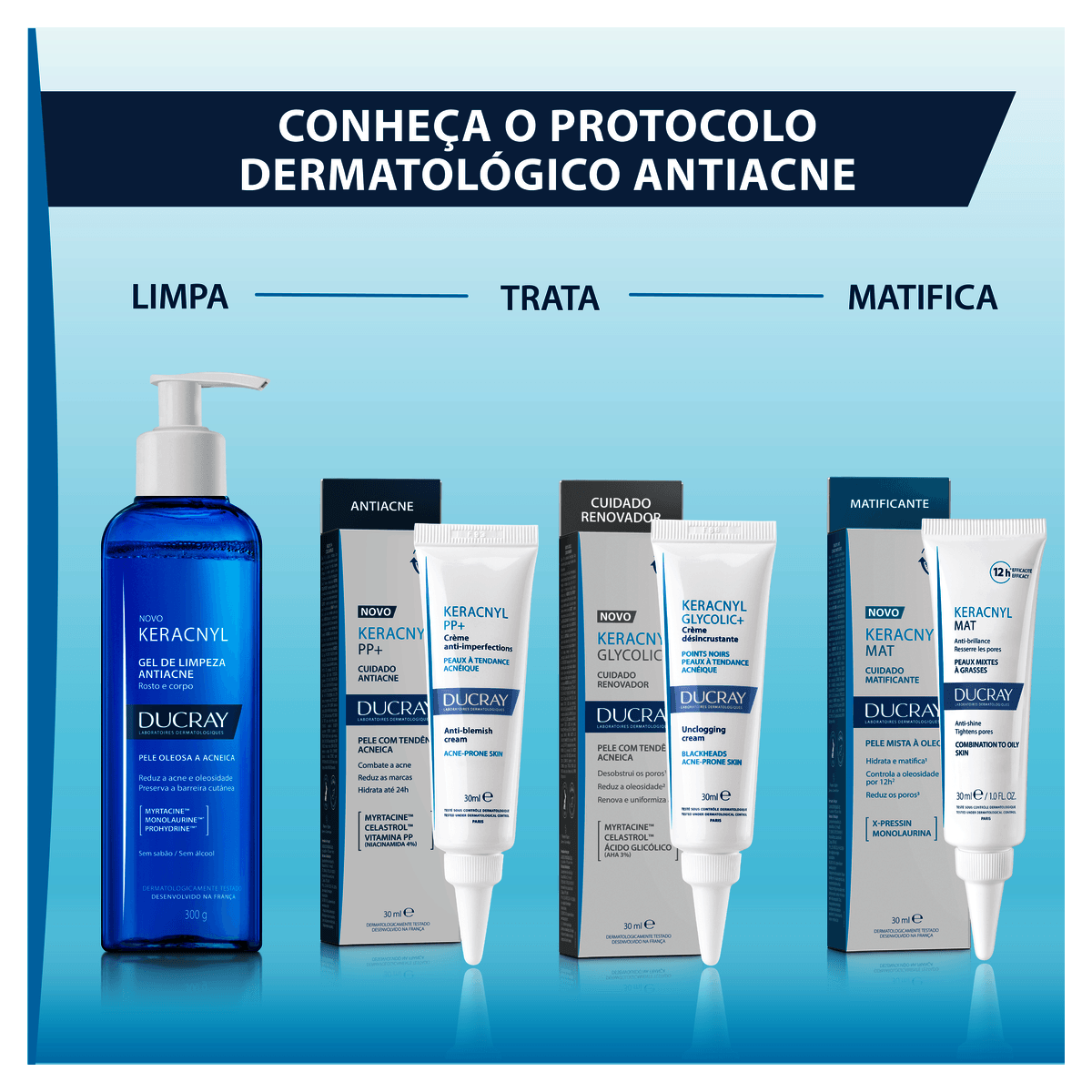 Gel de Limpeza Rosto e Corpo Keracnyl Antiacne Pele Oleosa a Acneica 60g - Preview 9